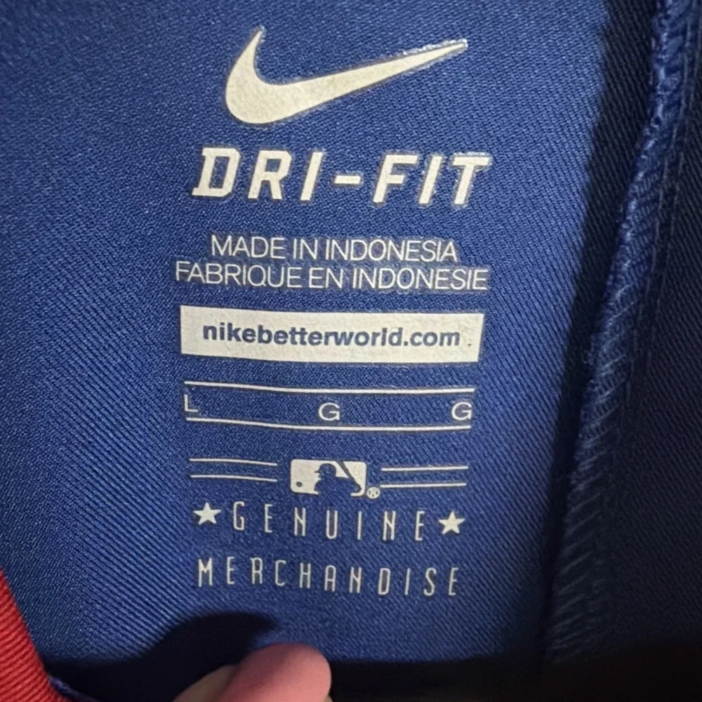 Nike Texas Rangers Dri-FIT Full Zip Jacket Blue Red MLB‎ Mens Large
